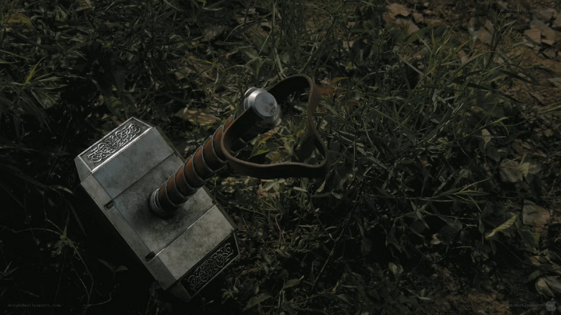 Thor's hammer on the ground