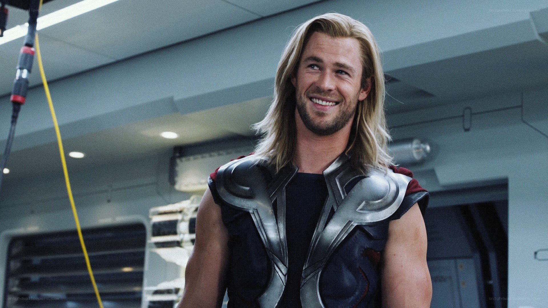 Thor smiling in a lab
