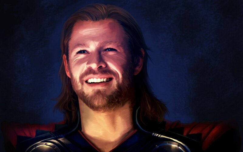 Thor smiling portrait