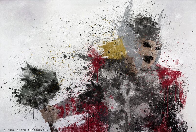Thor splatter art portrait