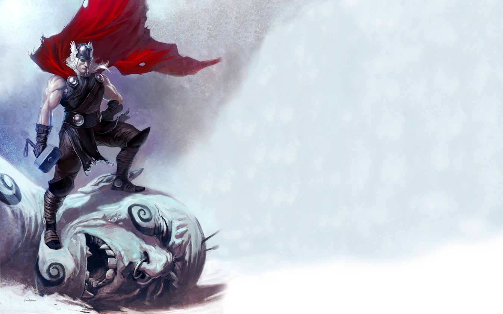 Thor stands over defeated giant