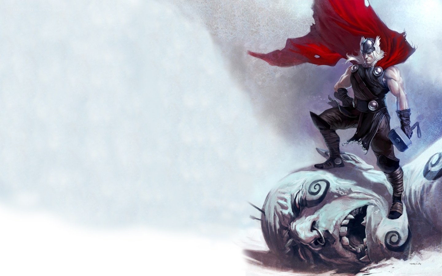 Thor stands over defeated giant