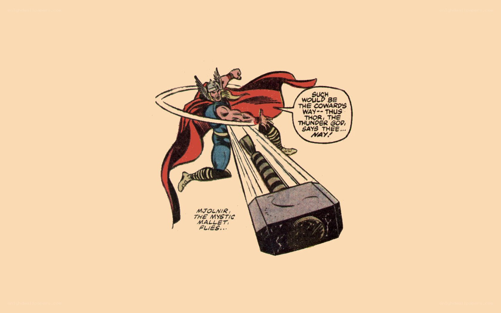 Thor throws Mjolnir