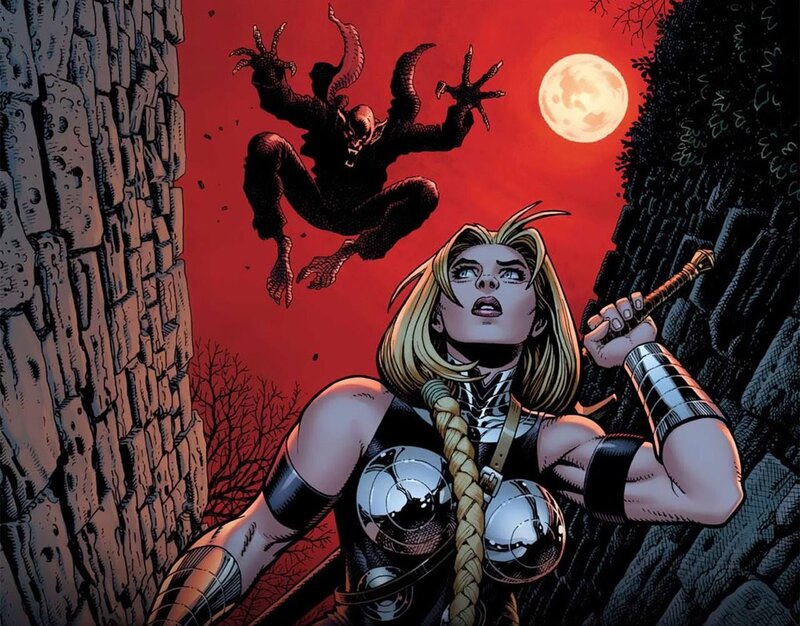 Thor vs demon in red moon