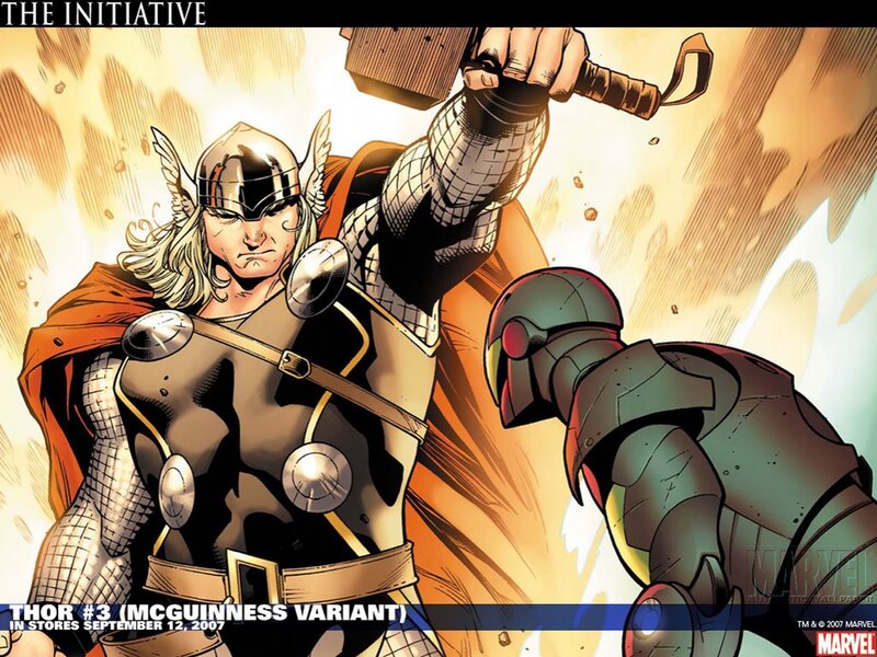 Thor vs Iron Man battle
