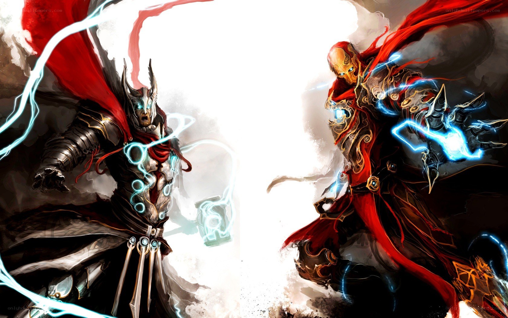Thor vs Iron Man battle