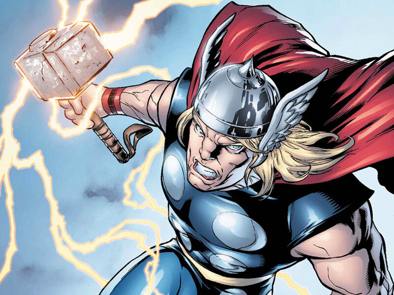 Thor wielding Mjolnir