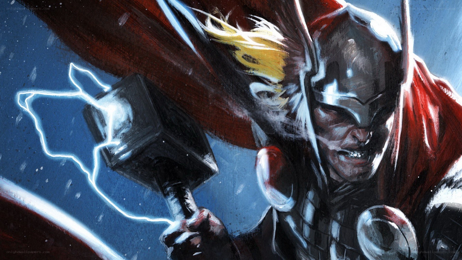 Thor wielding Mjolnir