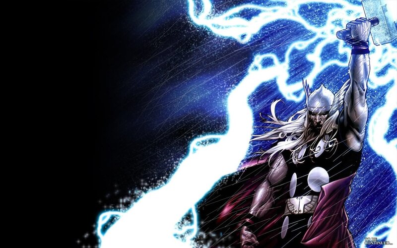 Thor wields lightning in storm