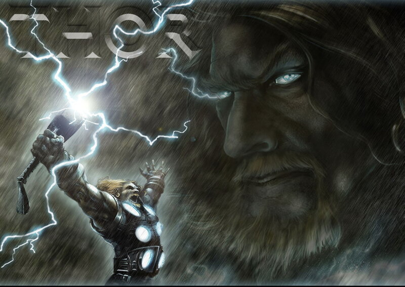 Thor wields lightning in storm