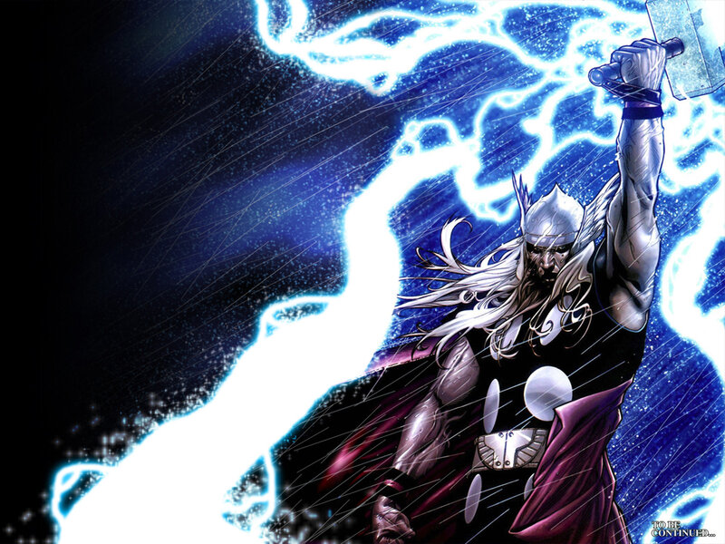 Thor wields lightning in storm