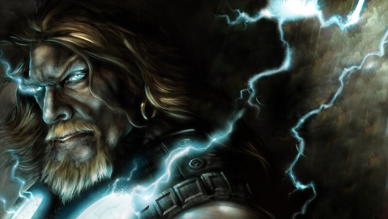 Thor with lightning
