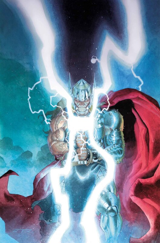 Thor with Lightning — Blue