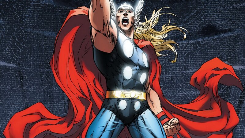 Thor with Red Cape — Dramatic