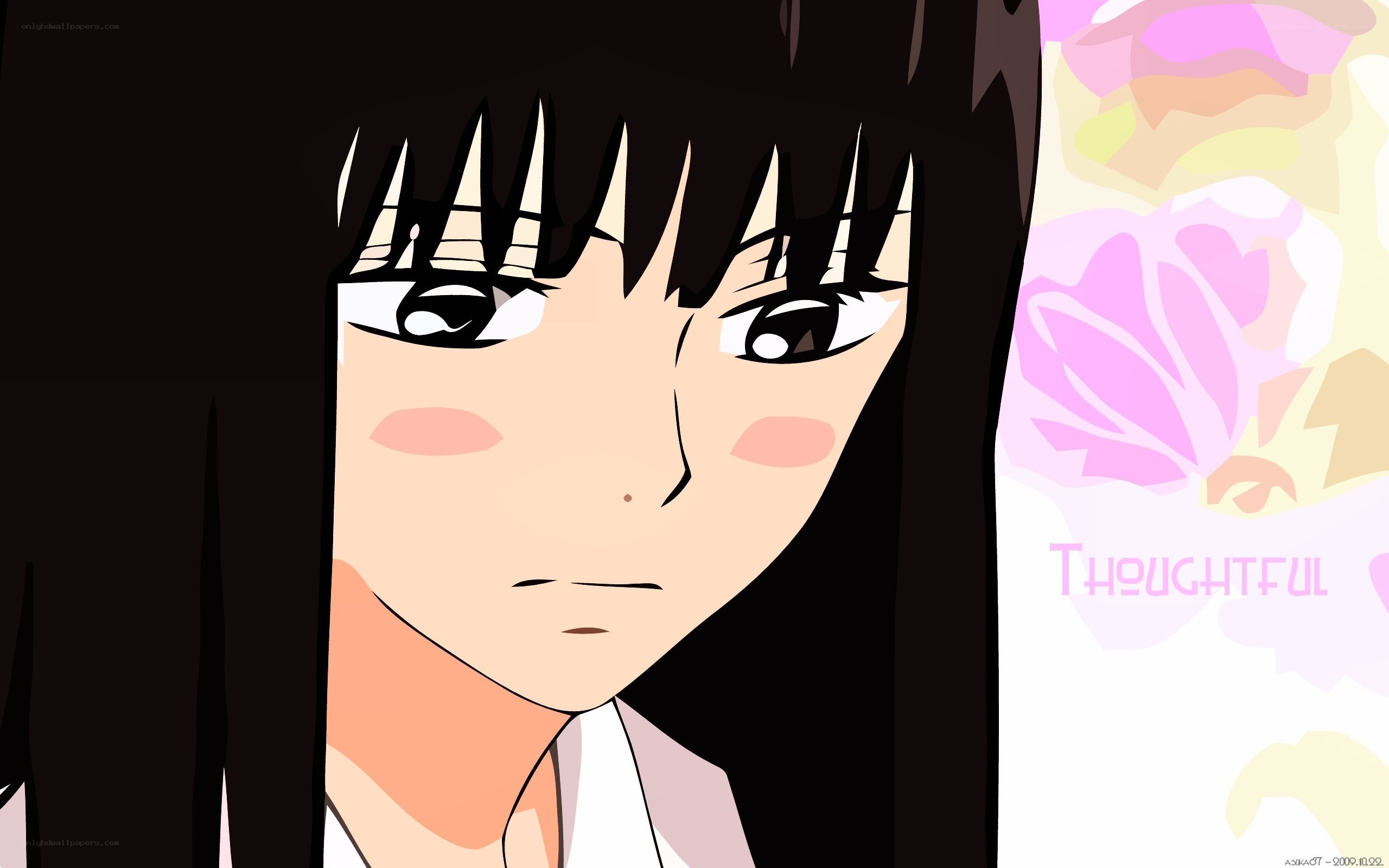 thoughtful anime girl