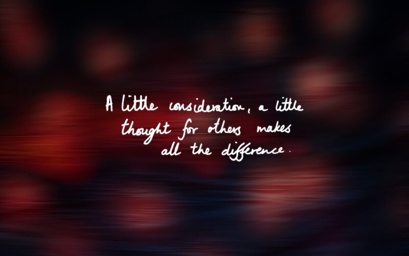 Thoughtful quote on red background