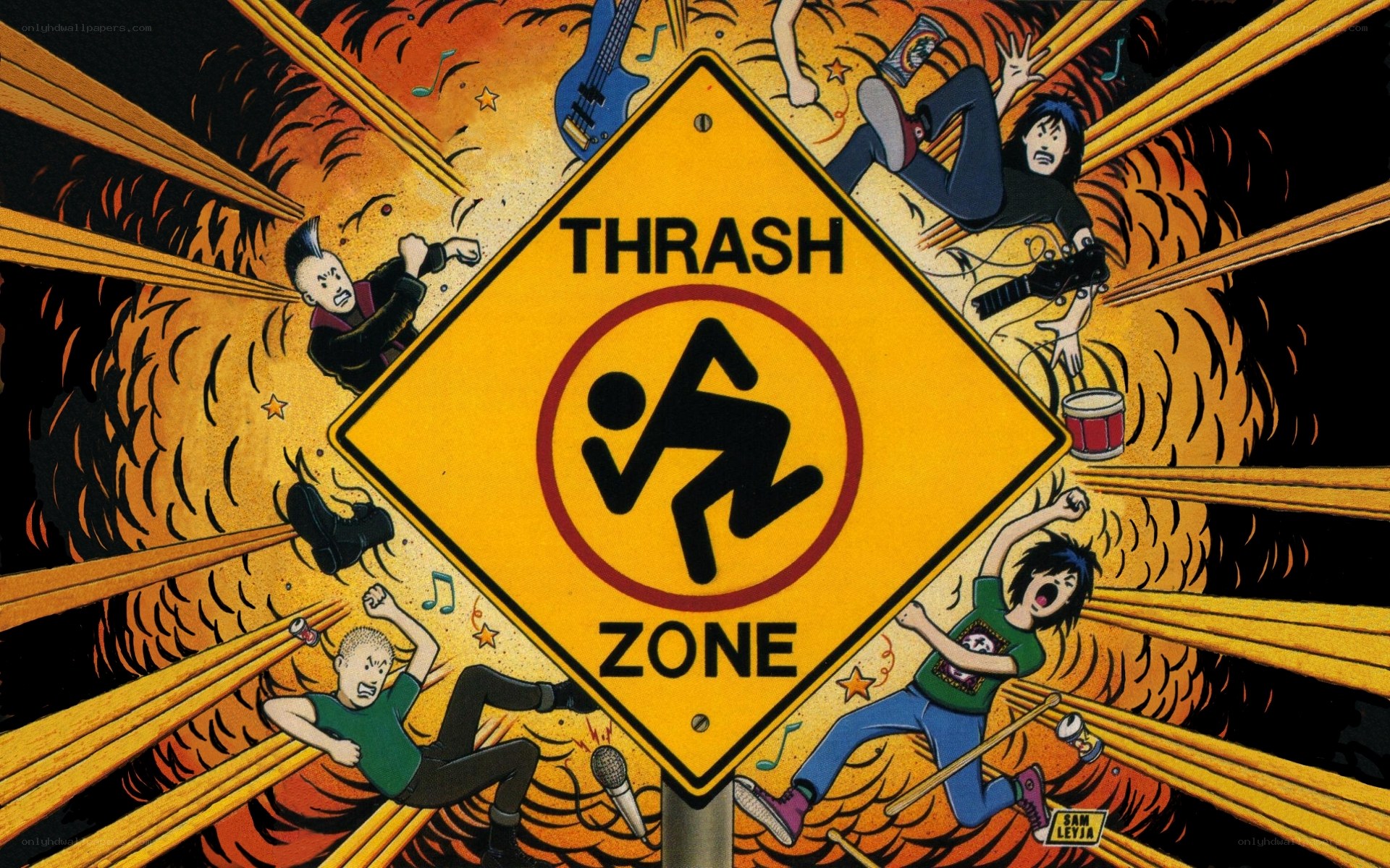 Thrash Zone sign illustration