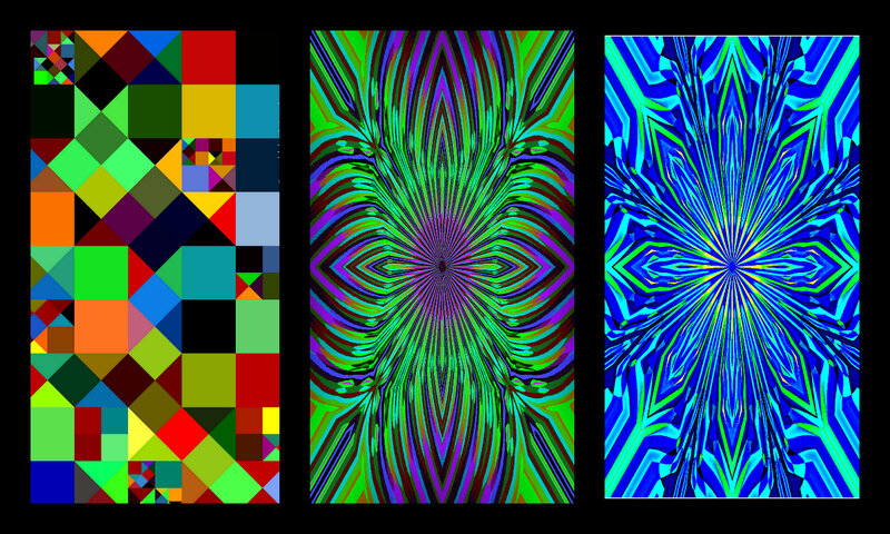 Three Abstract Digital Artworks