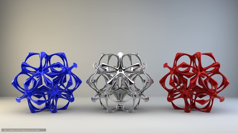 Three abstract sculptures