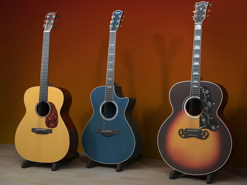 Three Acoustic Guitars