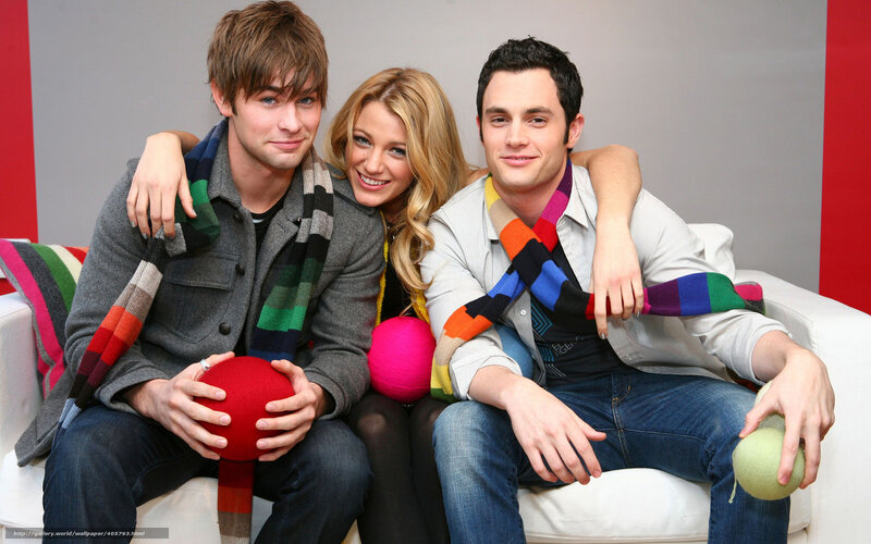 Three actors on a couch