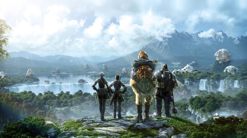 Three Adventurers on a Cliff — Green