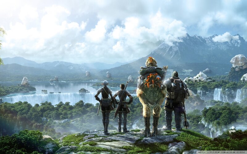 Three Adventurers on Cliff