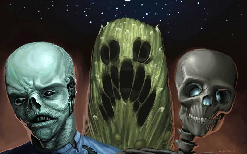 Three Alien Creatures