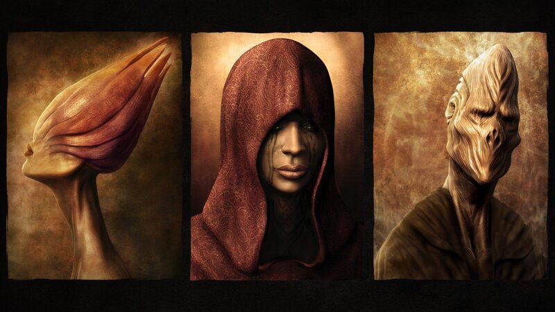 three alien portraits