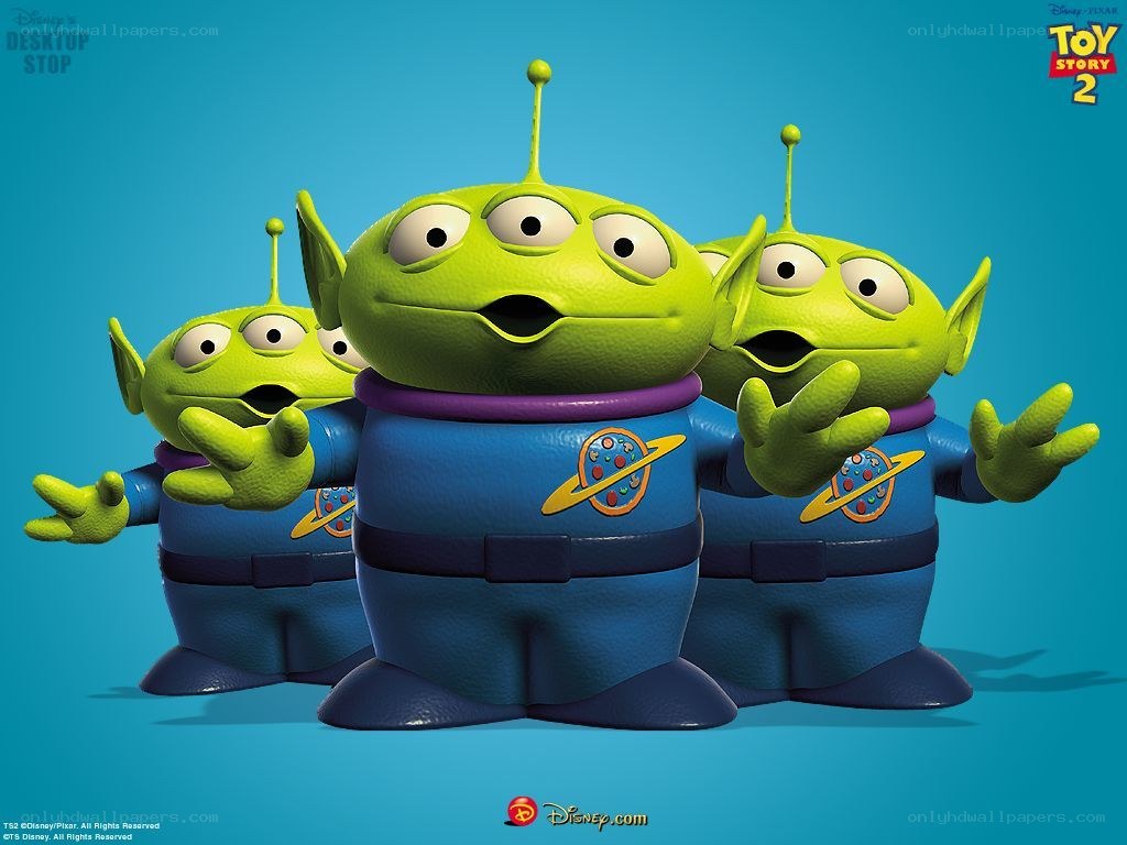 Three Aliens from Toy Story 2