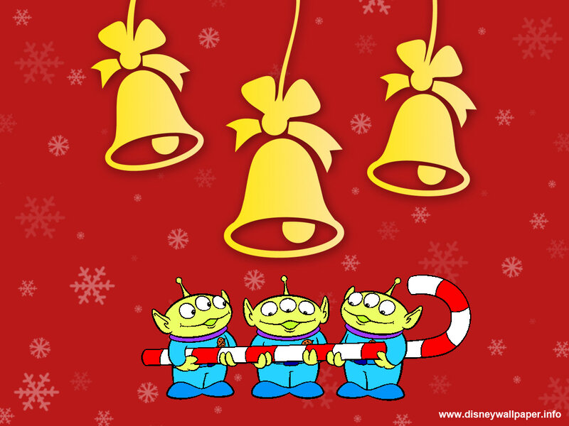 Three Aliens Holding Candy Cane