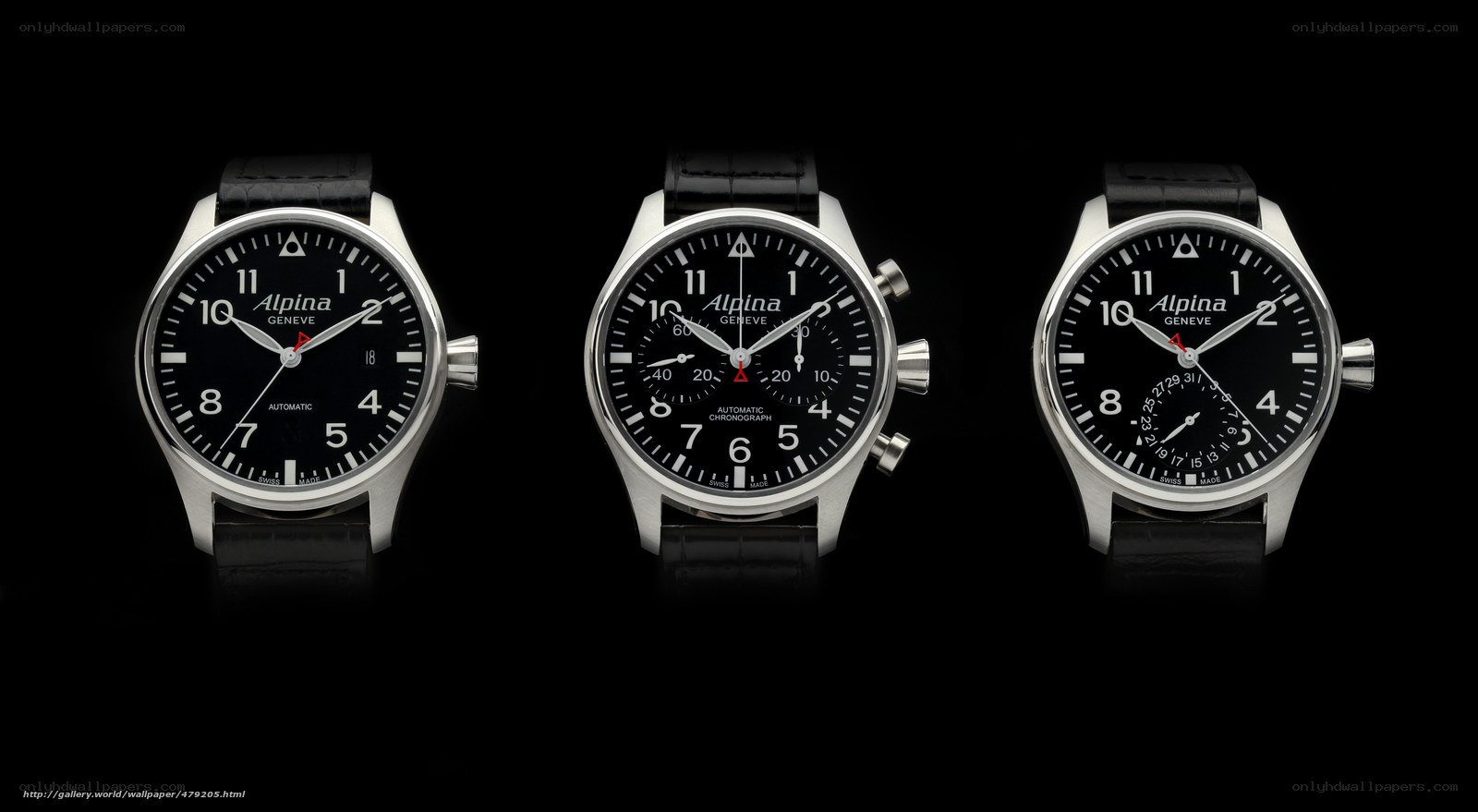 Three Alpina watches