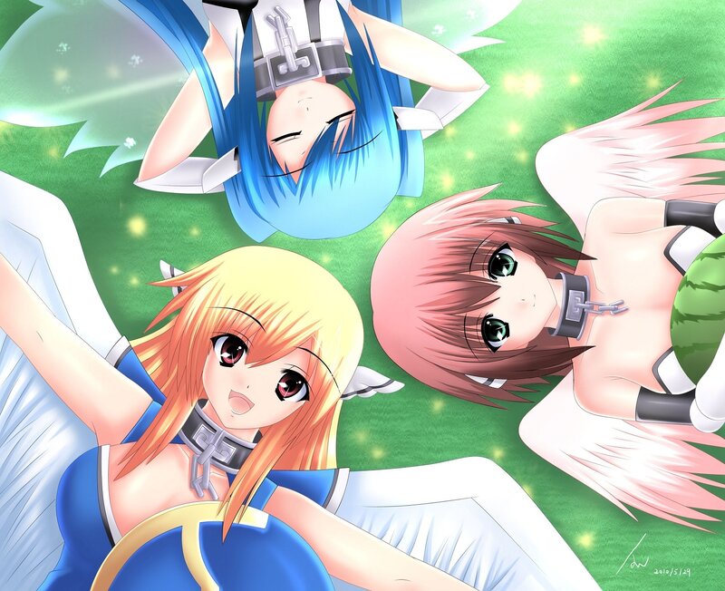 Three Angelic Girls — Green