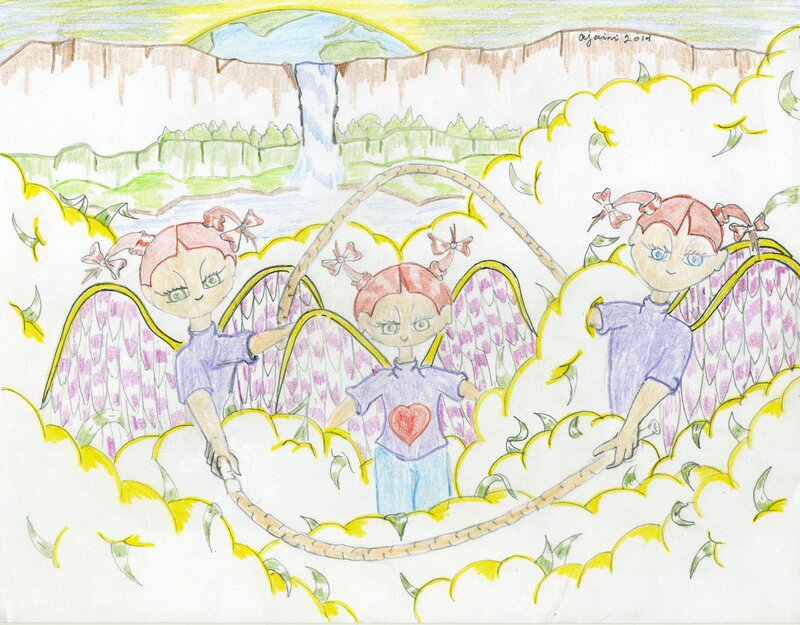 Three Angelic Girls — Purple