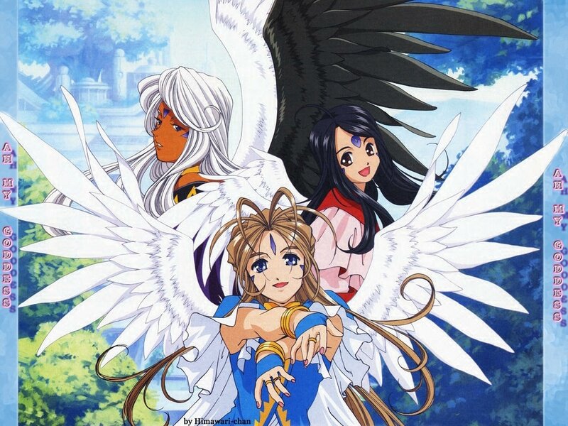 Three angelic girls with wings