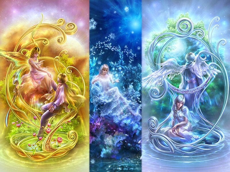 Three Angels in Panels