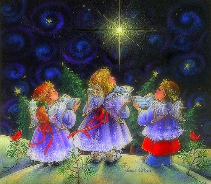 Three Angels Singing — Purple