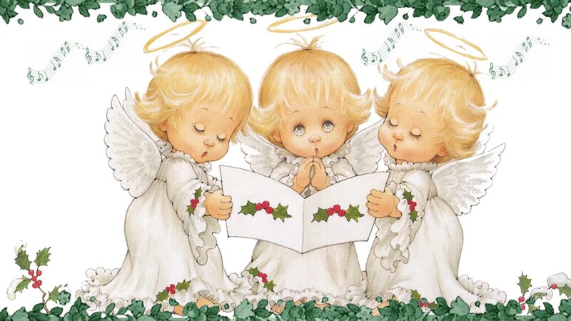 Three Angels Singing — White, Peaceful, Winter