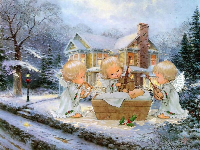 Three Angels with Baby Jesus