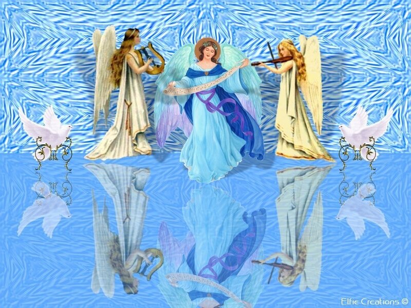 Three Angels with Instruments