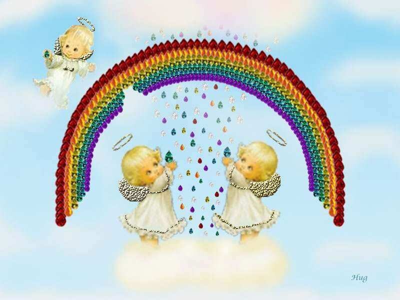 Three Angels with Rainbow