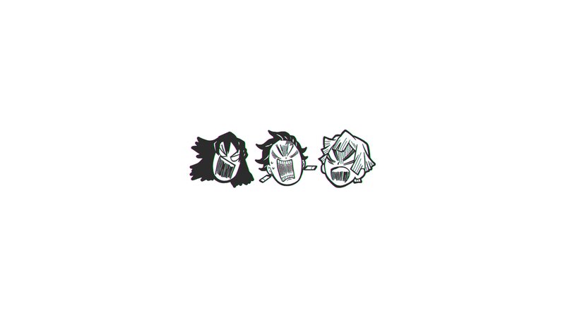Three Angry Character Heads