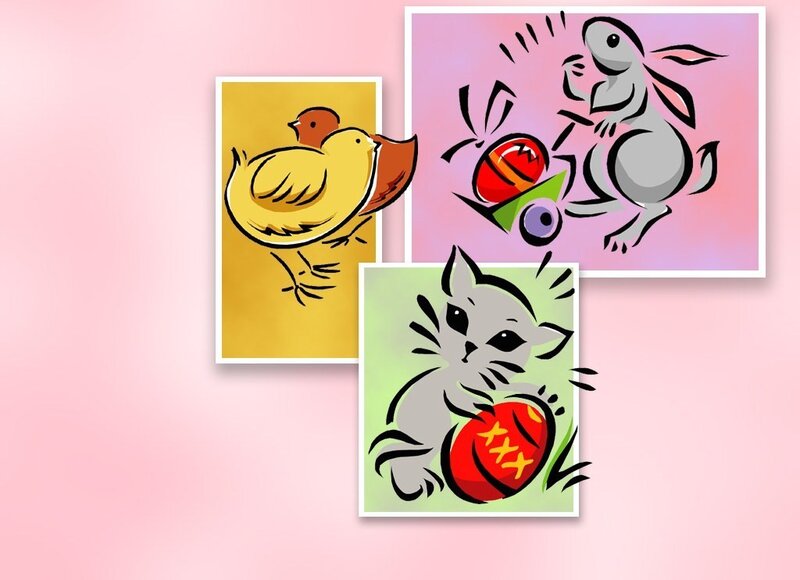 Three Animals with Eggs