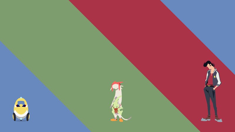 Three Animated Characters — Blue, Calm