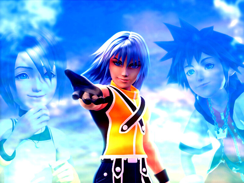 Three Animated Characters — Blue, Dramatic, 3d Render