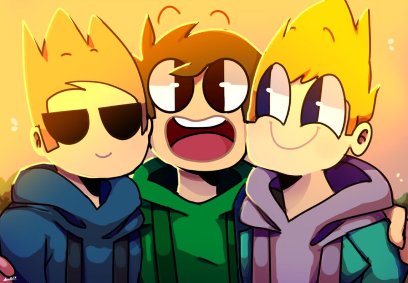 Three Animated Characters — Yellow, Happy