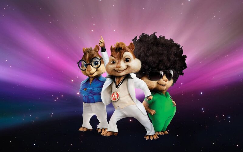 Three Animated Chipmunks