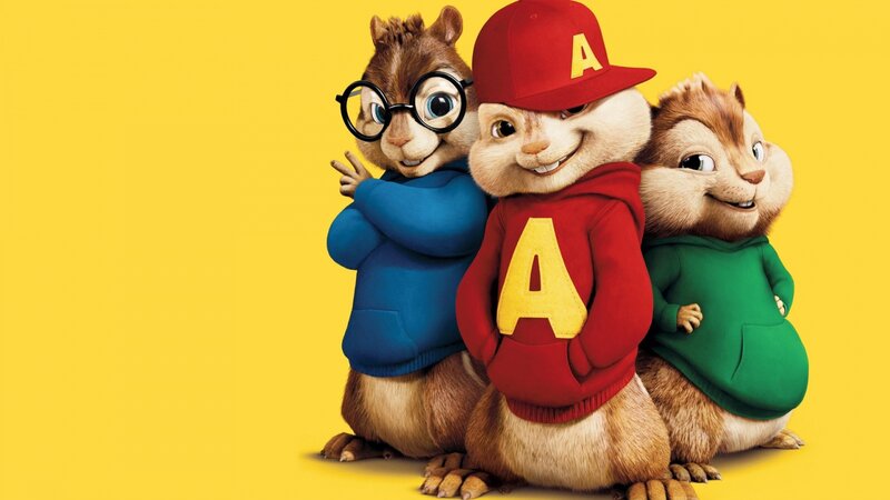 Three Animated Chipmunks — Yellow