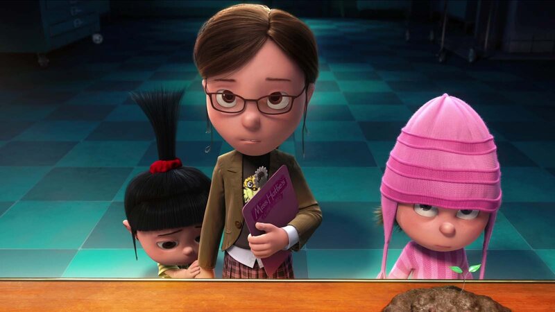Three Animated Girls — Brown