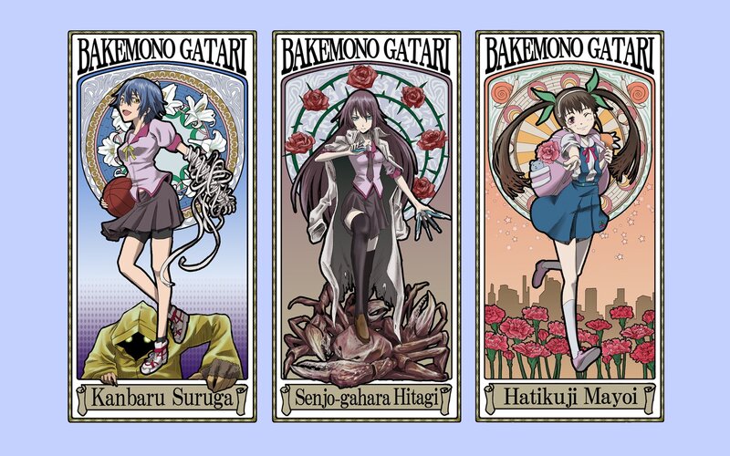 Three Anime Character Cards